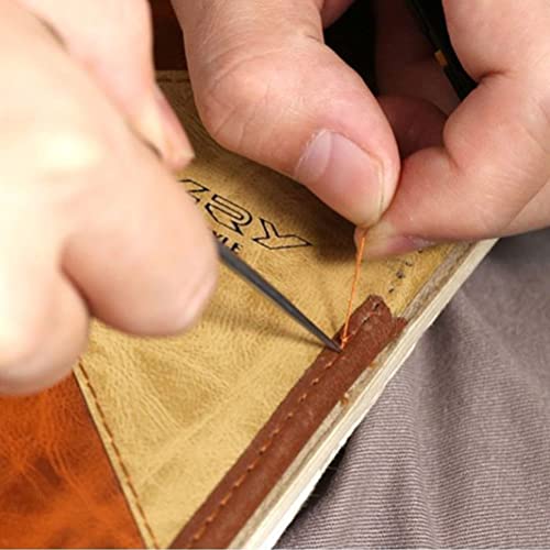 2 Pcs Leather Scratch Awls Tool, Sewing Awl Tool with Wooden Handle