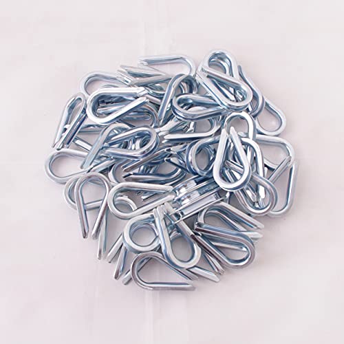 Wire Rope Thimble, for Wire Rope Dia. 3/16 in, Carbon Steel,(3/16" 50PCS) - size: 3/16“