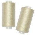 All Purpose Sewing Thread-2 Spools of Hand Polyester Sewing Thread for Sewing Machine for Hand and Machine Sewing(Light Beige, 2 spools) - color: Light Beige