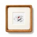 4x4 Picture Frame with 2x2 Mat - Solid Teak Wood Square Frame, Wall & Tabletop Display for Baby & Pet Photos (4x4,Teak) - color: Teak, size: 4X4