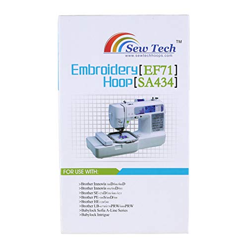 Sew Tech Embroidery Hoop for Brother, 4x6.75in 100x170mm SA434 EF71 Frame - size: 4" x 6.75" - SA434