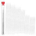 32 Pieces Collapsible Beading Needles, Assorted Size Big Eye Beads Needles Seed Beads Needles Long Straight Embroidery Needles with Needle Bottle for Jewelry Making (5 Size)