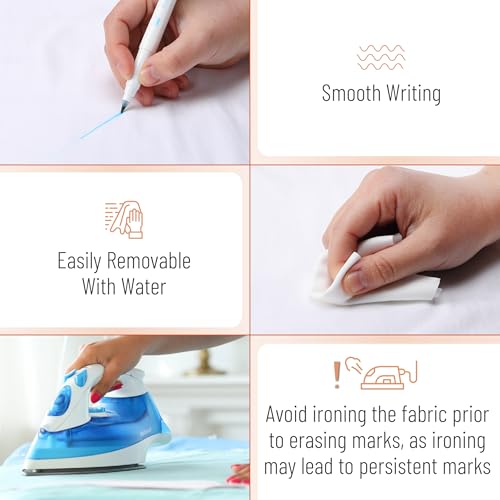 Mr. Pen- Washable Fabric Markers for Sewing, 10 Pack, Blue, Erasable - size: 10 Pack