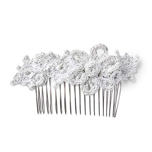 Aunt Lydia's Metallic Size 10 Crochet Thread, White/Pearl, Single - color: White/Pearl, size: Size 10