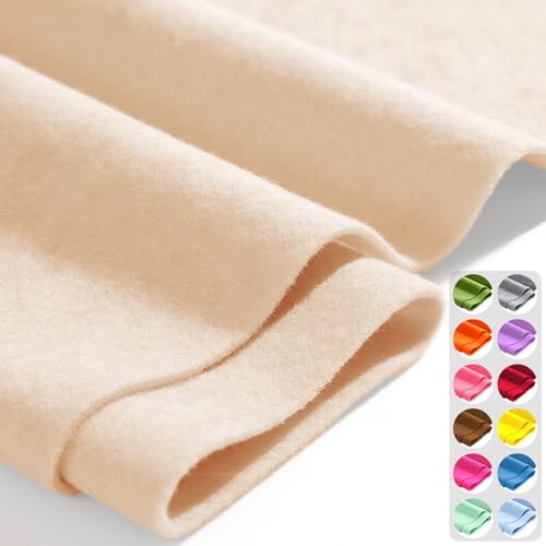 Light Apricot 36" X 36" Felt Fabric Sheet - 1.6mm Thickness - color: Light Apricot, size: 36" x 36"