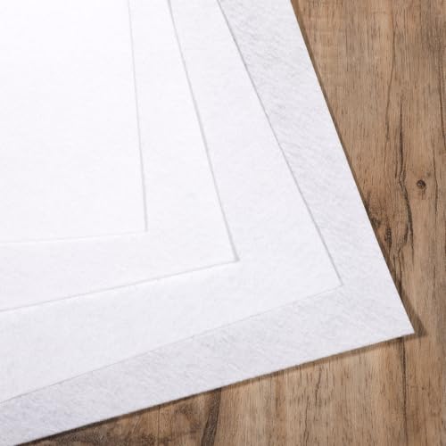 White Felt Fabric Sheet 36" x 36"(1 Square Yard), 1 mm Thick Soft Felt Sheets Flexible Craft Felts Fleece Fabric by The Yard for Sewing, DIY Art Projects, Decoration