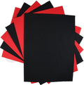KCS 4/6 pc of 12" x 18" 30cmx45cm 16CT Counted Cotton Aida Cloth Cross Stitch Fabric (Red+Black, 6 pc) - color: Red+black, size: 6 pc