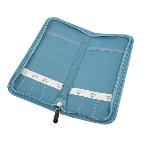 Knitting Needle Case Portable Storage Organizer Bag Rhombus Lattice Pattern for 20CM Sweater Knitting Needles, Lightweight and Craft Tool Holder for Knitting Supplies