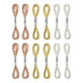 PATIKIL 12 Skeins Embroidery Floss, Metallic Embroidery Thread Nylon Threads Bracelets String for Cross-Stitch Hand Embroidery, Bronze/Silver/Light Gold - color: Bronze/Silver/Light Gold