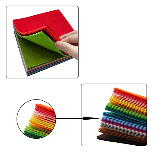 Stiff Felt Sheets Felt Fabric for Crafts 6"x6" 40 Colors - size: 6 x 6 inches