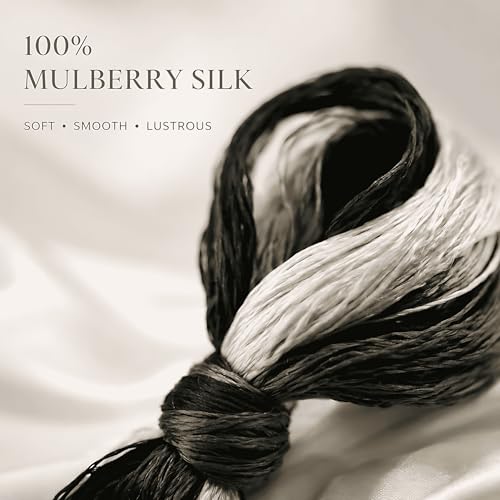 Mulberry Silk Floss Embroidery Thread Floss-Cross Stitch Threads China Silk Woven Jewelry Threads DIY Sewing Kits (41) - color: 41