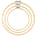TINDTOP Bamboo Embroidery Hoops, 3 Pieces 8 to 12 Inch Cross Stitch Frame - size: 8IN + 10IN + 12IN