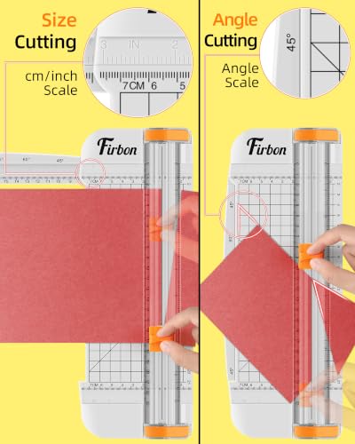 Firbon A5 Paper Cutter, Small Straight Paper Trimmer with Side Ruler - color: A5-white