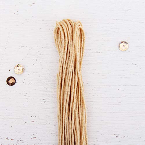 12 Skeins ThreadArt Cotton Embroidery Floss, Cream - color: Cream