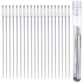 20 pcs. Large Eye Hand Sewing Needles - 1.5 inch Long in Needle Storage Tube with Needle Threader