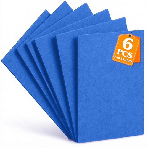 Azure Blue Stiff Felt Sheets 2mm Thick for Crafts, 7.8" x 11.8" (6-Pack) - color: Azure Blue