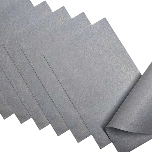 Jtnohx Soft Felt Sheets Color Felt Fabric for Sewing Grey 7Pcs 8"x12" 1mm - color: Grey
