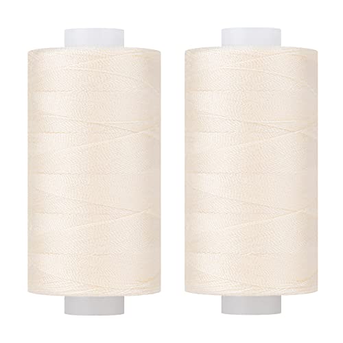 Simthread All Purpose Thread Polyester 400Y Cream - color: Cream PP#004