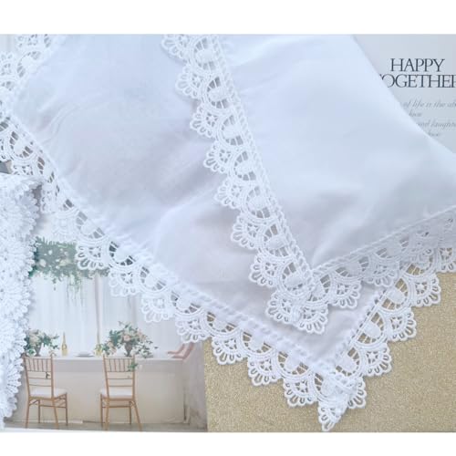 6 Pack of Ladies Embroidery Cotton Handkerchiefs Lace Wedding Hankies - color: A03-mix Card