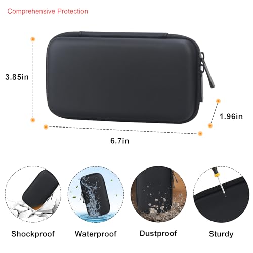 Elonbo Diabetic Supplies Travel Case for Glucose Meter Diabetes Testing Kit - color: Black+ Inside Orange
