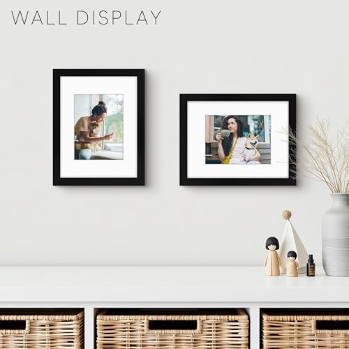 Golden State Art 9x12 Black Picture Frame Mat for 6x8 Real Glass - color: Black, size: 9x12