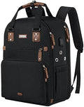 SINVICKO Crochet Bag, Knitting Bag Backpack and Totes Organizer with USB Charging Port, Large Yarn Storage Tote Bag - color: Black