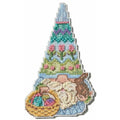 Mill Hill Easter Gnome Counted Cross Stitch Ornament Kit 2025 Jim Shore Collection JS202513, 3 x 5 inches, Multi