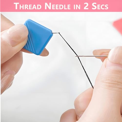 Kesttenn Needle Threaders & Seam Rippers Set,2 Size Stitch Remover Tools for Embroidery, Sewing Lovers & Crafters (Red) - color: Red