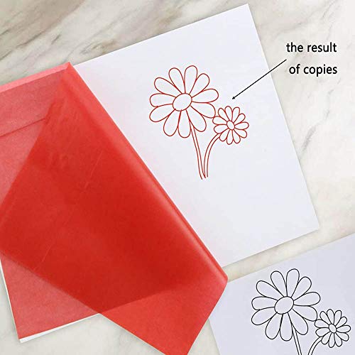 Yesallwas 50 Sheets A4 Multicolor Carbon Transfer Paper, Tracing Paper for Wood, Paper, Canvas and Other Art Surfaces with Double Ended Tracing Stylus - color: Multicolor