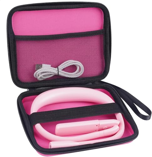 Neck Light with Storage Case, 3 Colors Dimmable Book Reading Light - color: Pink Light with Storage Case