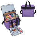 Teamoy Crochet Bag, Knitting Bag Yarn Storage Tote, Yarn Organizer, Purple - color: Purple
