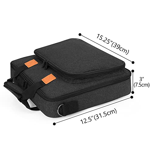 LUXJA Embroidery Project Bag, Embroidery Kits Storage Bag (Bag Only), Black - color: Black