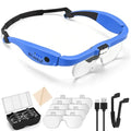 Dilzekui Magnifying Glass w/Light,1.5X-5X Magnifying Glasses Acrylic Lenses - color: Blue