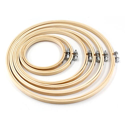Piutouyar 6 Pieces 4Inch to 10Inch Embroidery Hoops Set, Cross Stitch Hoop
