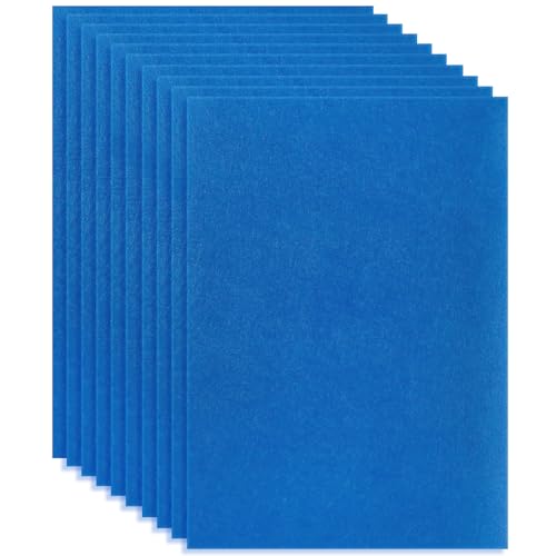 10 Blue Felt Fabric Sheets,7.87 x 11.8 inch (20 x 30cm) A4 Stiff Felt Squares 1 mm Thick, Great for DIY Craft, Sewing Projects, Nonwoven Patchwork, Decoration - color: Blue