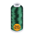 Simthread Rayon Embroidery Thread 5500 Yards Huge Spool, 40wt 100% Rayon Viscose for Commercial and Domestic Machines - Green 1103 - color: Green1103