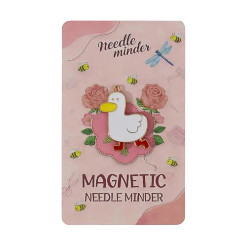 Cute Cartoon Duck Magnetic Needle Minder 1Pack Strong Non-Slip Magnet Holder Cross Stitch Embroidery Sewing Accessories White