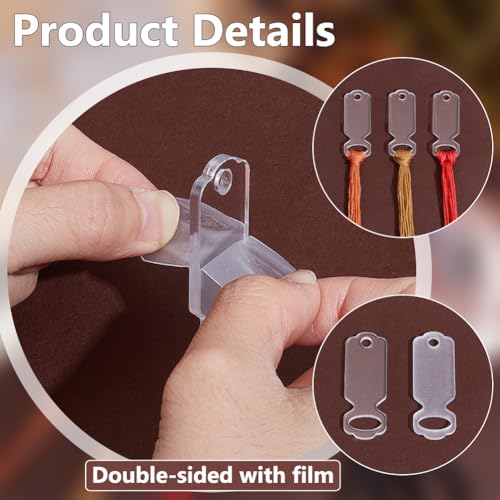 PH PandaHall 50pcs Acrylic Clear Thread Drops, Rectangle Cross Stitch Thread Organizers Embroidery Floss Drop Organizer Thread Bobbins Bulk for DIY Craft Sewing Thread Storage, 2.17x0.78 Inch - size: 2.17x0.78 Inch
