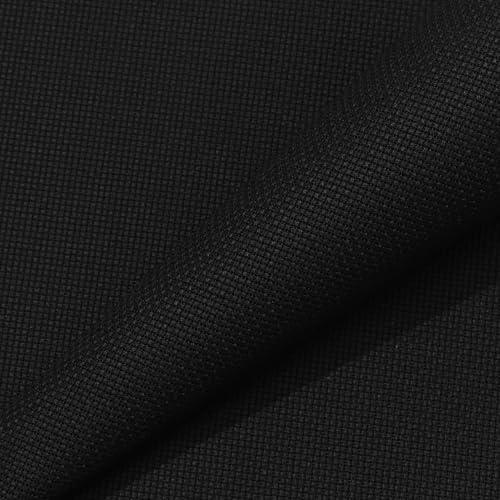Aida Cloth 18 Count Cross Stitch Fabric,19×28inch (18CT, Black) - color: Black, size: 18CT