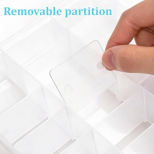 Shuielai Embroidery Cross Stitch Thread Organizer, 36-Grid Removable Box with 50 Plastic Bobbins, 2 Numbered Sticker Sheets, Blue Bobbin Winder for DIY Craft