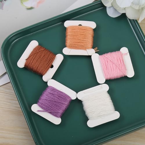 200 Pcs Embroidery Floss Bobbins,Cardboard Embroidery bobbins (White)