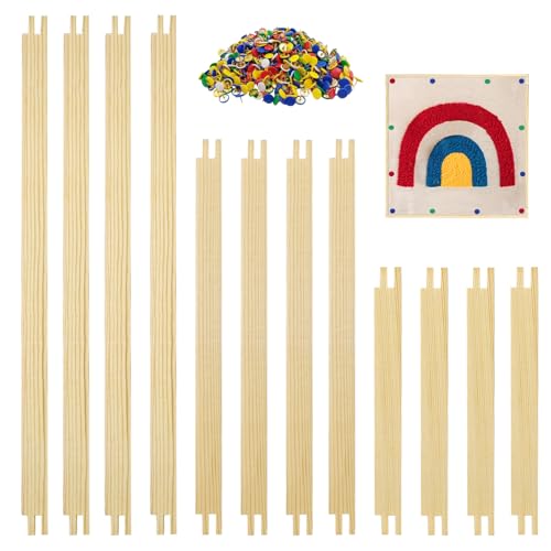 12PCS Stretcher Bars for Needlework w 100 Tacks for Women's Birthday Gifts - color: Natural-12pcs
