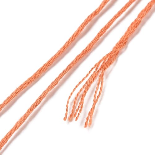 8 Skeins Embroidery Floss Friendship Bracelet String 0.5mm Cross Stitch Embroidery Thread for Jewelry Making Bracelet Knitting Stitching Craft Supplies, PeachPuff - color: PeachPuff, 8 Skeins