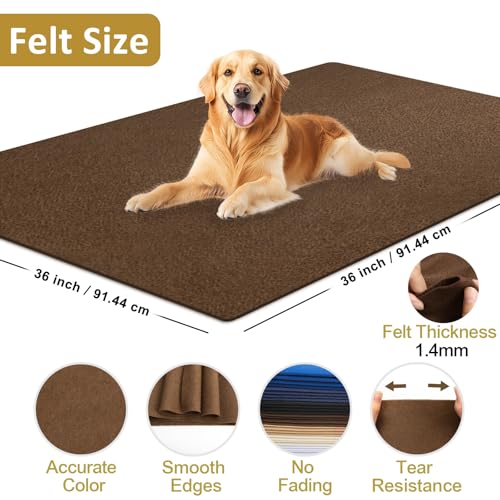 Chocolate Brown Fabric Sheet 36" X 36", 1.4mm Thick Large Soft Durable Flexible Craft Felt by The Yard, Nonwoven Fabric for DIY Sewing, Arts and Crafts, Decoration Projects - color: Chocolate Brown, size: Cut by the yard