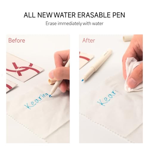 KEARING New Blue Water Erasable Fabric Pen - Disappearing Marker for Sewing - style: EWB10(Water-Blue)