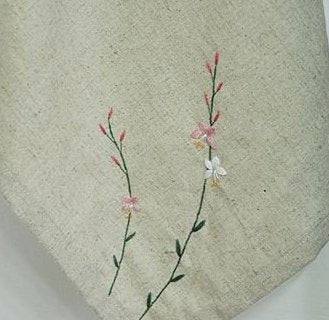 Light Beige Linen Needlework Embroidery Fabric Cross Stitching Plain Solid Color Aida Cloth Rose Flavor - color: Light Beige