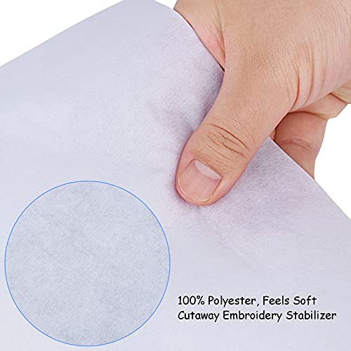 Simthread Fusible Cut Away Stabilizer - Weight 1.8 OZ 12" x 10 Yards/Roll - color: White, size: Fusible 12"x10Y Roll