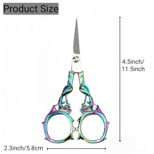 Small Sharp Sewing Embroidery Scissors for Yarn Knitting Needlepoint Crafting Crochet Supplies - color: Colorful