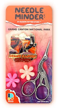 Awesome Pattern Studio Needle Minder Set - Grand Canyon National Park Magnetic Needle Minder + 2 Needle Threaders + Crane Scissors. Enamel Pin for Cross Stitch, Embroidery and Craft - size: Grand Canyon Modern Design - SET #2