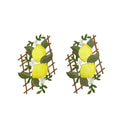 Embroidered Iron on Patches Applique, Lemon Embroidered - color: Lemon